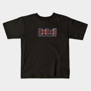 United Kingdom flag colors barcode Kids T-Shirt